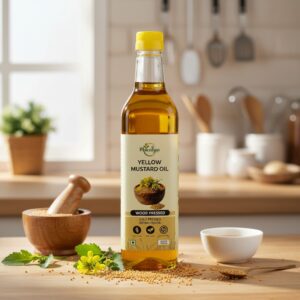 Mahendiyan Agro Foods | Yellow Mustard oil | Wood Pressed | Natural , Pure | 1 litre |